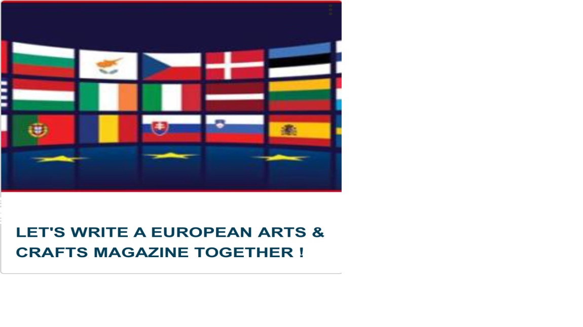 Türkiye- Fransa ve Sırbistan ortaklı Let’s Write a European Arts&Crafts Magazine isimli eTwinning